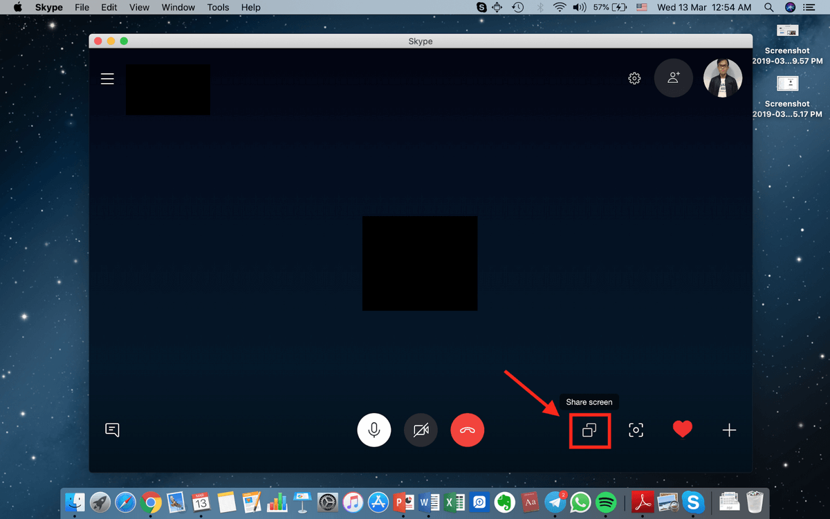 skype for business mac share screen grayed out